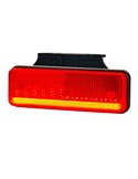 Feu de gabarit à LED avec support et réflecteur, blanc, ambre et rouge, 12/24 V IP68 ultra-mince, homologué IA R1 A SM1