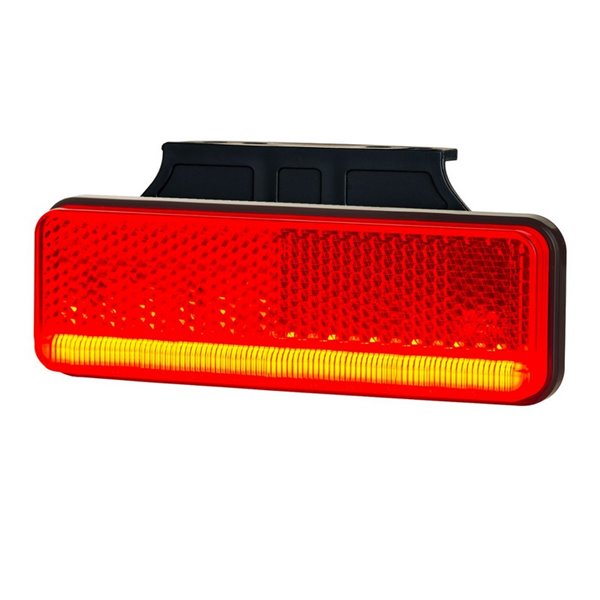 Feu de gabarit à LED avec support et réflecteur, blanc, ambre et rouge, 12/24 V IP68 ultra-mince, homologué IA R1 A SM1