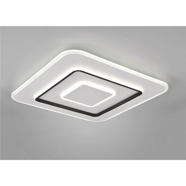 Plafón de techo LED cuadrado 60x60cm JORA 55W 6400lm, regulable 2700-6000K luz nocturna y memoria IP20