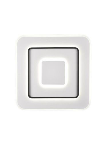 Luminária de teto LED quadrada JORA 55W 6400lm, 60x60cm, regulável, luz noturna de 2700-6000K e memória IP20