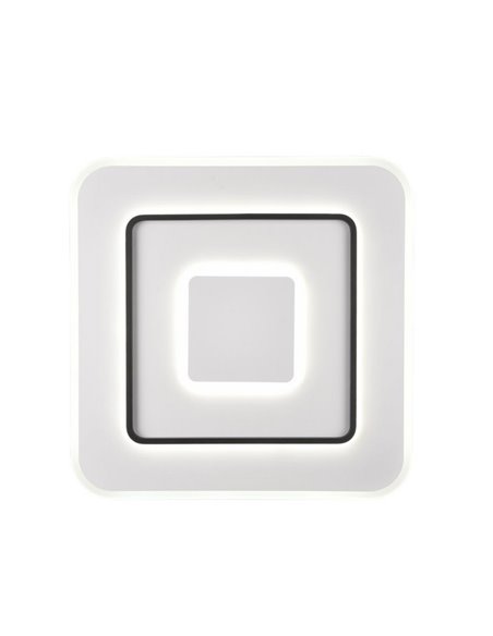 Plafón de techo LED cuadrado 60x60cm JORA 55W 6400lm, regulable 2700-6000K luz nocturna y memoria IP20