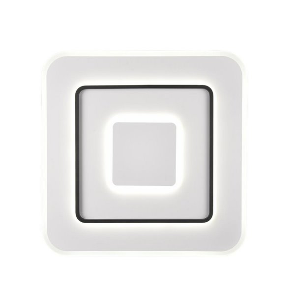 Plafonnier LED carré JORA 55 W 6 400 lm, 60 x 60 cm, intensité variable, veilleuse 2 700-6 000 K et mémoire IP20