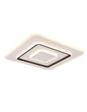 Plafonnier LED carré JORA 55 W 6 400 lm, 60 x 60 cm, intensité variable, veilleuse 2 700-6 000 K et mémoire IP20