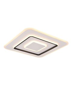 Plafonnier LED carré JORA 55 W 6 400 lm, 60 x 60 cm, intensité variable, veilleuse 2 700-6 000 K et mémoire IP20