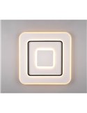 Plafonnier LED carré JORA 55 W 6 400 lm, 60 x 60 cm, intensité variable, veilleuse 2 700-6 000 K et mémoire IP20