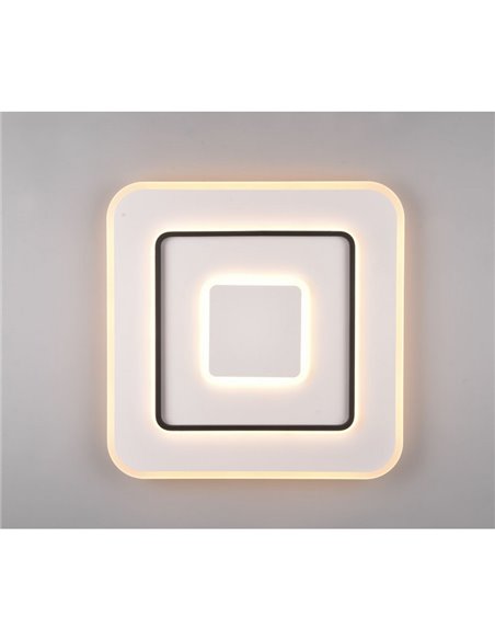Plafón de techo LED cuadrado 60x60cm JORA 55W 6400lm, regulable 2700-6000K luz nocturna y memoria IP20