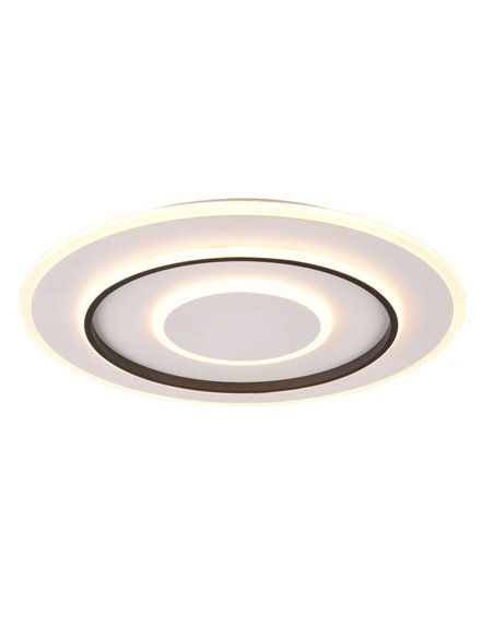 Plafón de techo LED redondo Ø60cm 55W 6400lm, regulable 2700-6000K luz nocturna y memoria IP20