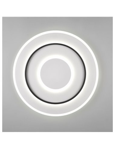 Plafón de techo LED redondo Ø60cm 55W 6400lm, regulable 2700-6000K luz nocturna y memoria IP20