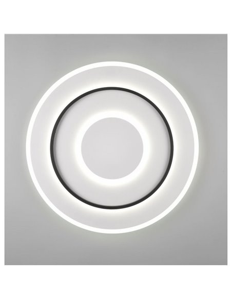 Plafón de techo LED redondo Ø60cm 55W 6400lm, regulable 2700-6000K luz nocturna y memoria IP20