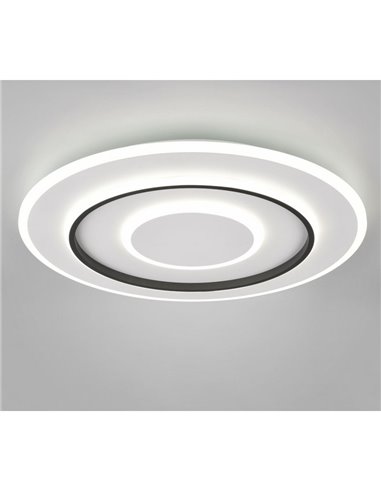 Plafón de techo LED redondo Ø60cm 55W 6400lm, regulable 2700-6000K luz nocturna y memoria IP20