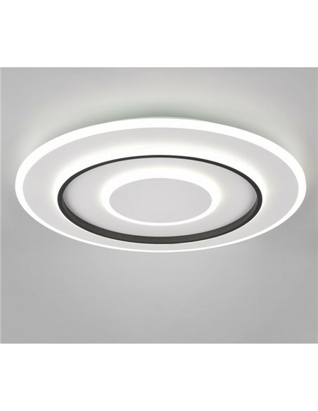 Plafón de techo LED redondo Ø60cm 55W 6400lm, regulable 2700-6000K luz nocturna y memoria IP20