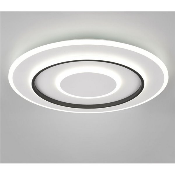 Plafón de techo LED redondo Ø60cm 55W 6400lm, regulable 2700-6000K luz nocturna y memoria IP20