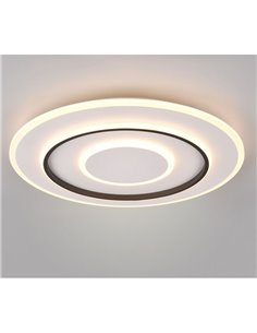 Plafón de techo LED redondo Ø60cm 55W 6400lm, regulable 2700-6000K luz nocturna y memoria IP20 2