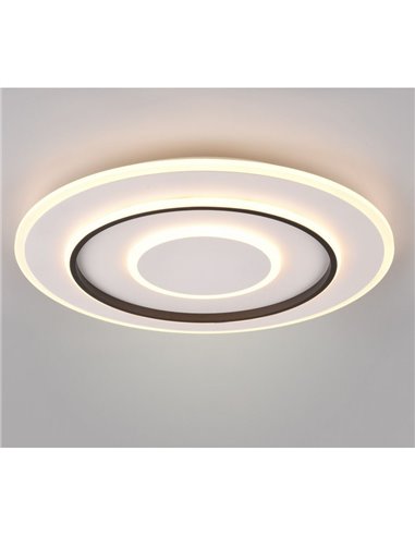 Plafón de techo LED redondo Ø60cm 55W 6400lm, regulable 2700-6000K luz nocturna y memoria IP20