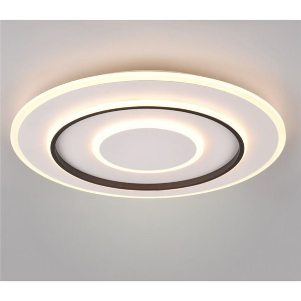 Plafón de techo LED redondo Ø60cm 55W 6400lm, regulable 2700-6000K luz nocturna y memoria IP20