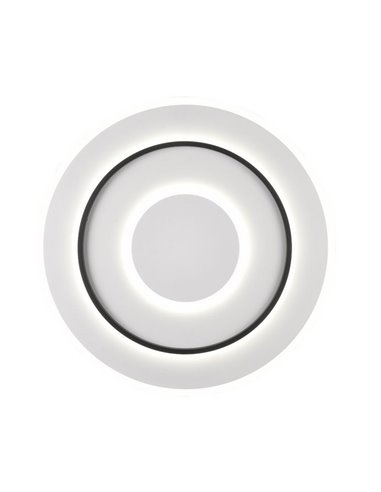 Plafón de techo LED redondo Ø60cm 55W 6400lm, regulable 2700-6000K luz nocturna y memoria IP20