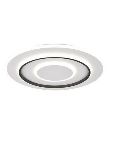 Luminária de teto LED redonda Ø60cm 55W 6400lm, luz noturna regulável 2700-6000K e memória IP20