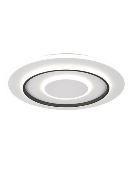 Plafón de techo LED redondo Ø60cm 55W 6400lm, regulable 2700-6000K luz nocturna y memoria IP20