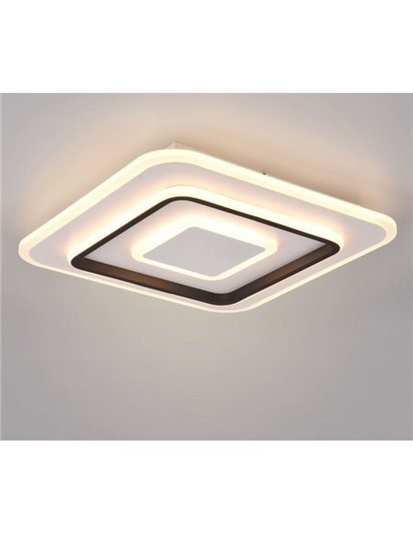 Plafón cuadrado de techo JORA 46W 5400lm, regulable 2700-6000K IP20