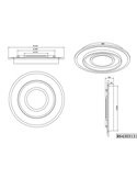 Plafón redondo de techo Ø41cm JORA 46W 5400lm, regulable 2700-6000K IP20