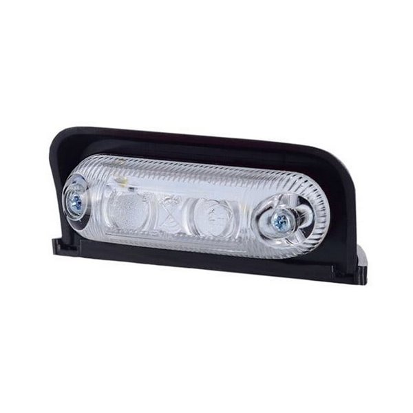 Luz de gálibo LED ovalada, de esquina 12/24V blanco, ámbar, rojo, IP68 homologado R1 A SM1