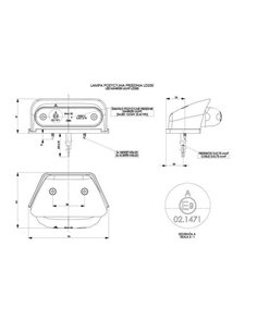 Luz de gálibo LED ovalada, de esquina 12/24V blanco, ámbar, rojo, IP68 homologado R1 A SM1 2