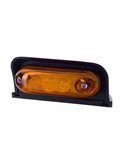 Luz de canto LED oval, 12/24 V branca, âmbar, vermelha, com aprovação IP68 R1 A SM1