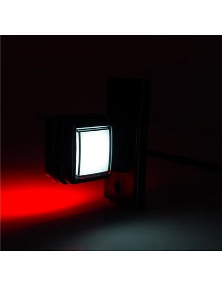 Piloto de gálibo LED, brazo recto 12/24V IP68 sin mano homologado A R1