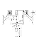 Cuerno LED brazo corto  12/24V IP68, derecha e izquierda, homologado A R1 