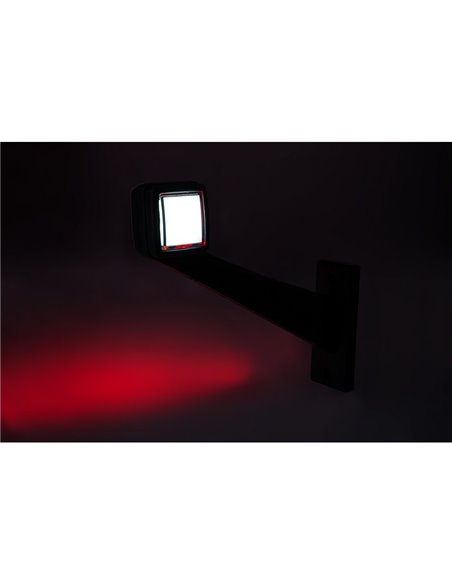 Buzina LED, braço longo, 12/24V, IP68, direita e esquerda, aprovada A R1