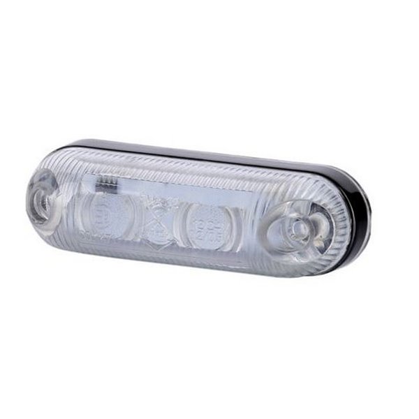 Piloto de gálibo LED ovalado, blanco, ámbar, rojo 12/24V IP68 A