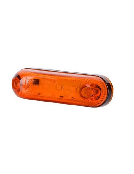 Piloto de gálibo LED ovalado, blanco, ámbar, rojo 12/24V IP68 A