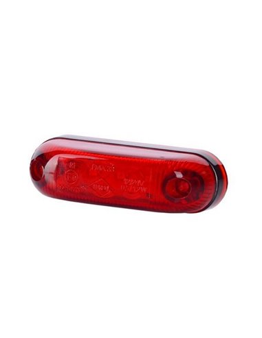 Piloto de gálibo LED ovalado, blanco, ámbar, rojo 12/24V IP68 A