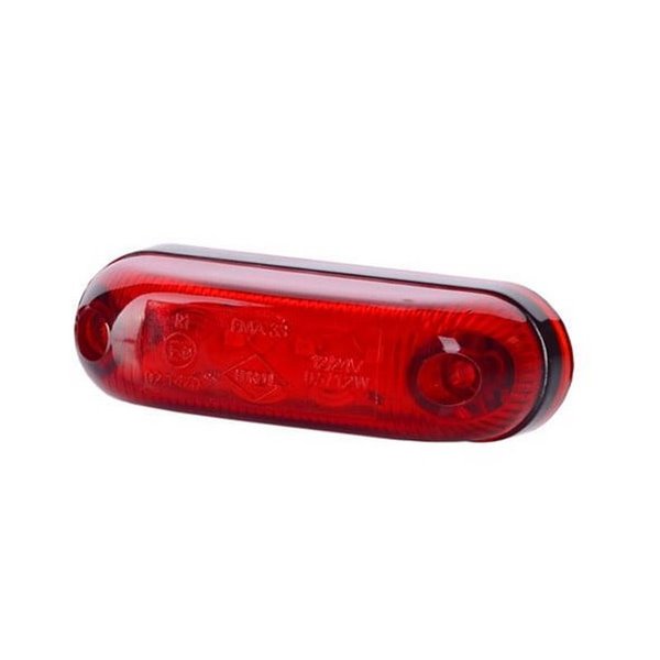 Piloto de gálibo LED ovalado, blanco, ámbar, rojo 12/24V IP68 A