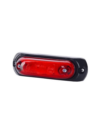 Piloto de gálibo LED ovalado con soporte de goma 12/24V IP68 homologado R1 A SM1