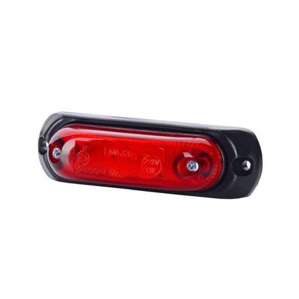 Piloto de gálibo LED ovalado con soporte de goma 12/24V IP68 homologado R1 A SM1