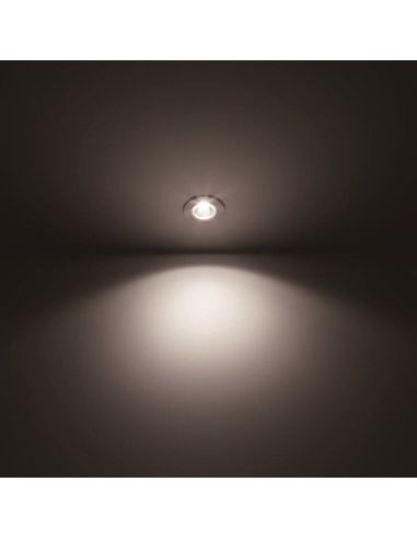 Pack 3 downlights empotrables redondos DIVE 5W 2700K IP65 blanco Ø85mm ambiente | LeonLeds