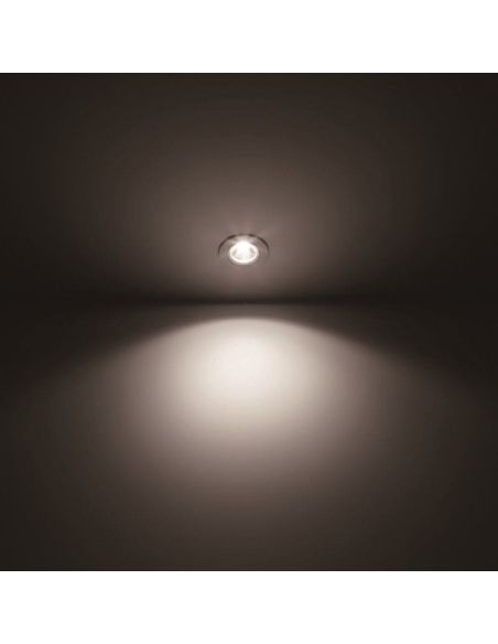 Pack 3 downlights empotrables redondos DIVE 5W 2700K IP65 blanco Ø85mm ambiente | LeonLeds