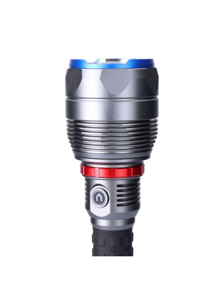 Linterna LED recargable 23000 lm con zoom e indicador de carga USB-C | Power Bank | 5 modos de luz | Largo alcance IP67