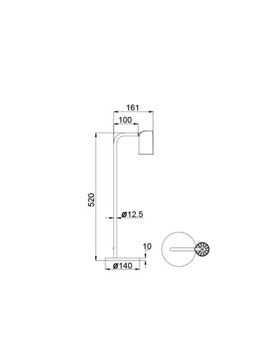 Lampe de table SAL, finition noir et doré, petite et grande