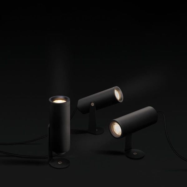 Projecteur LED d'extérieur design SKIP SPOT, angle de faisceau de 19º, 5,5 W IP65 Gris ou rouille en 2700 K ou 3000 K 620 lm/660