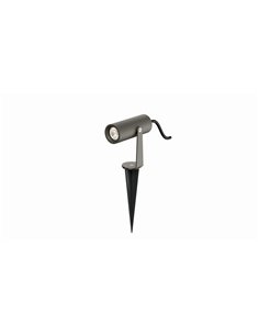 Proyector LED de exterior de diseño SKIP SPOT, 19º ángulo de haz, 5,5W IP65 gris 2700K/3000K 620lm/660lm