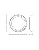 Plafón de Techo LED Ultra Eficiente blanco FLETA 10W, 2700K/4000K