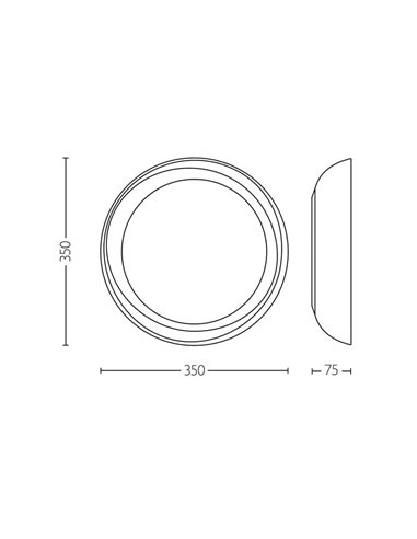Plafón de Techo LED Ultra Eficiente blanco FLETA 10W, 2700K/4000K