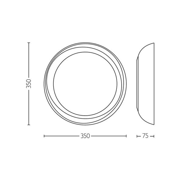 Plafón de Techo LED Ultra Eficiente blanco FLETA 10W, 2700K/4000K