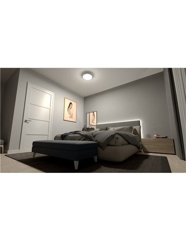 Plafón de Techo LED Ultra Eficiente blanco FLETA 10W, 2700K/4000K