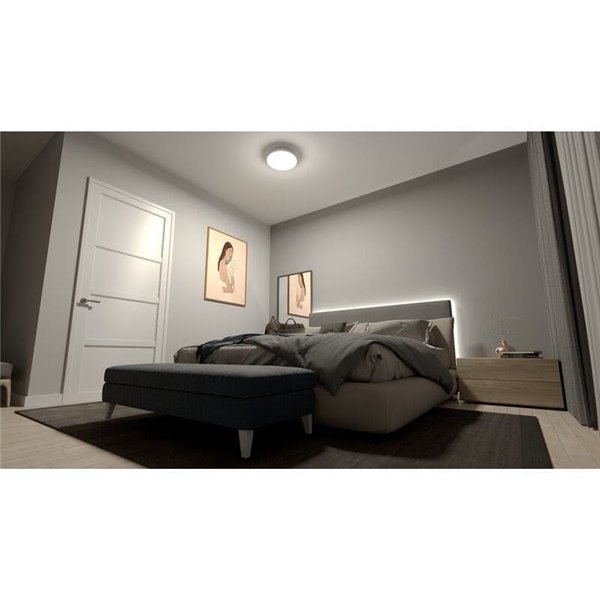 Plafón de Techo LED Ultra Eficiente blanco FLETA 10W, 2700K/4000K