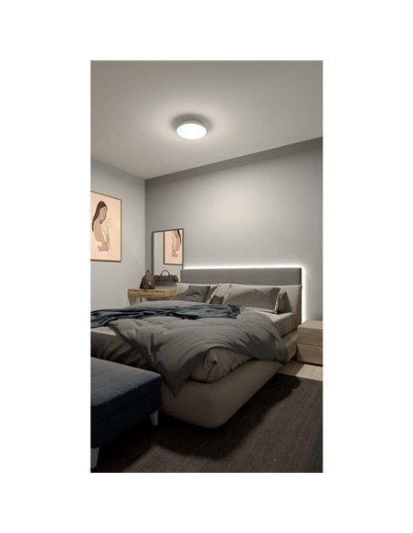 Plafón de Techo LED Ultra Eficiente blanco FLETA 10W, 2700K/4000K