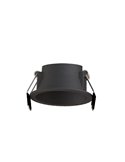 Anel embutido LED SUNSET 10W, branco/preto/dourado, recorte de 75 mm