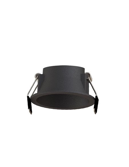 Anneau encastré LED SUNSET 10 W, blanc/noir/doré, découpe 75 mm